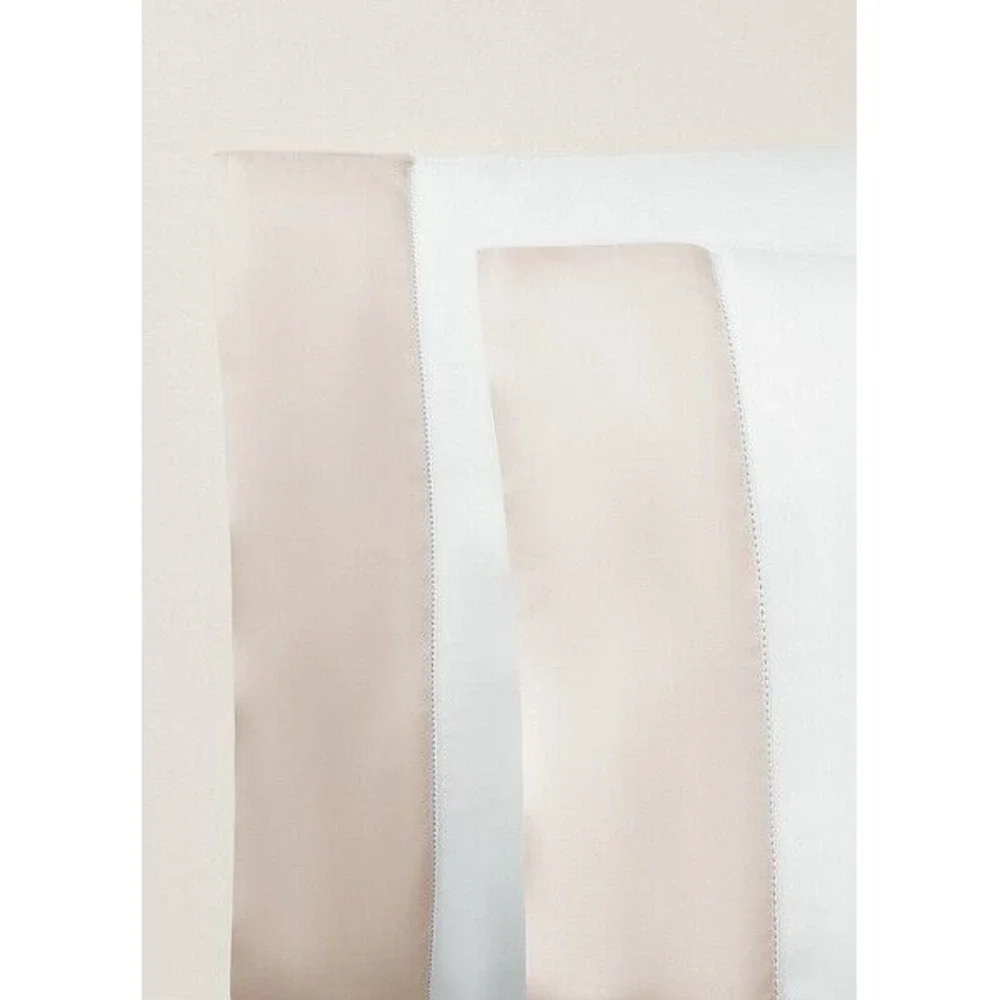 Ralph Lauren Home Organic Cotton Sateen Border Flat Sheet Coastal Sand‎ tan TWIN